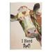 Stupell I Herd That! Farmhouse Cow Phrase Animals & Insects Painting Wall Plaque Unframed Art Print Wall Art