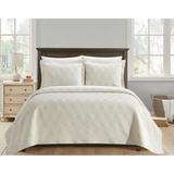 Chic Home Vegas 3 Piece Textured Geometric Diamond Pattern Quilt Set