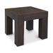 Aurelle Home Eve Rustic Wood Block Side Table