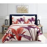 Chic Home Gerda 7 Piece Large Scale Multi-Color Floral Print Quilt Set