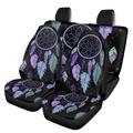 Diaonm Dream Catching Net Print 4 Pieces Car Seat Covers Front and Rear Back Seat Covers Interior Auto Accessories Decor