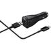 Fast USB C Dual-Port Car Charger with Type C Cable 5ft for Nokia 3.4 - Dual USB Rapid Adaptive Fast Car Charger - Black