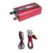 Taqqpue Pure Sine Wave 300W Power Inverter DC 12V To AC 110V Car Plug Inverter Adapter Power Converter With 2A USB Charging Ports & 2 Battery Clamps Red on Clearance