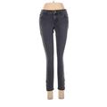 Ann Taylor LOFT Jeans - Low Rise Skinny Leg Denim: Black Bottoms - Women's Size 2 - Dark Wash