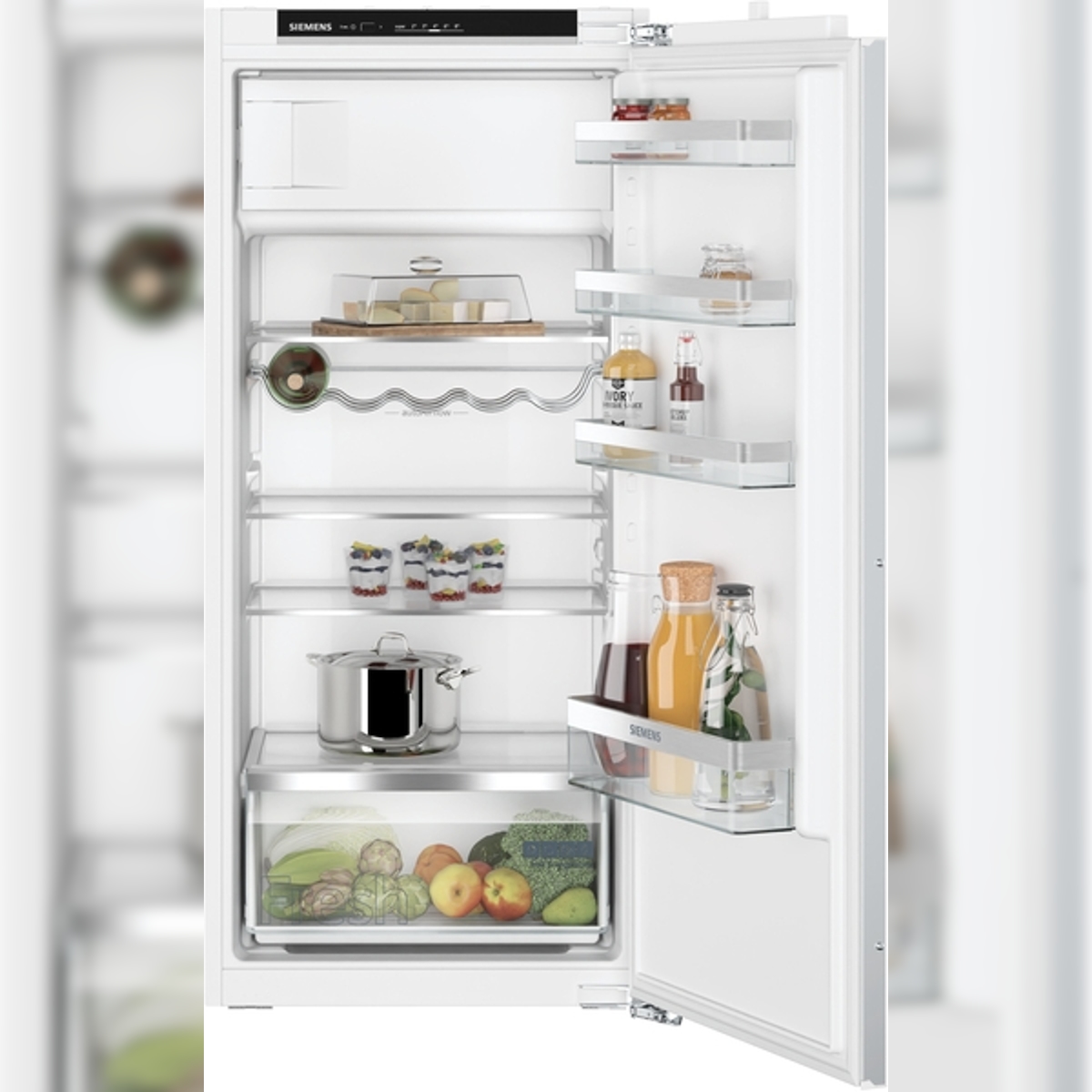 Siemens iQ300, Einbau-Kühlschrank mit Gefrierfach, 122.5 x 56 cm, Flachscharnier KI42LVFE0 Image