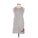 Sky and Sparrow Casual Dress - Shift Crew Neck Sleeveless: Gray Marled Dresses - Women's Size Medium