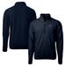 Men's Cutter & Buck Navy Houston Texans Helmet Cascade Eco Sherpa Fleece Quarter-Zip Pullover Jacket