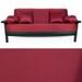 Checker Burgundy Futon Cover 360 Full 5pc Pillow set