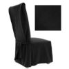 Ultra Suede Black Dining Chair Cover 638 Chair