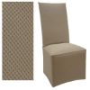 Stretch Pique Medium Taupe Dining Chair Cover 706 Chair