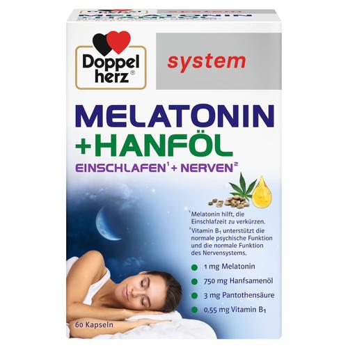 Doppelherz DOPPELHERZ Melatonin+Hanföl system Kapseln Schlafen
