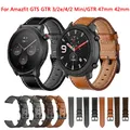 Bracelet en cuir pour Amazfit GTR bracelet de montre Smartwatch bracelet de remplacement GTS 4