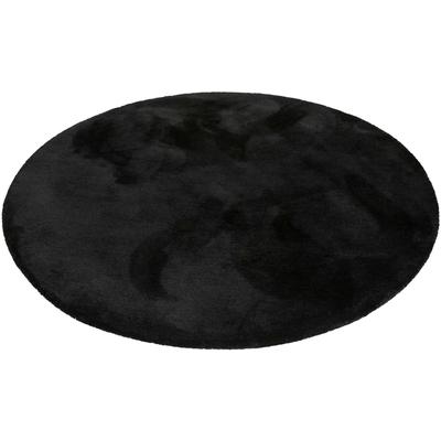 Hochflor-Teppich ESPRIT "Relaxx ESP-4150", schwarz, H:25mm Ø:200cm, Kunstfaser, Teppiche, Wohnzimmer, sehr große Farbauswahl, weicher dichter Hochflor Image