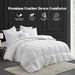 Lightweight & Year-round White Goose Down Duvet Comforter-White