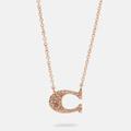 Coach Jewelry | Coach - “C” Necklace (Nwt) | Color: Gold/Pink | Size: Os