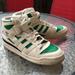 Adidas Shoes | (Worn) Size 12 Men's Adidas Forum Mid 'Ecru Tint Green' Sneakers | Color: Cream | Size: 12