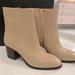 J. Crew Shoes | J.Crew Sadie Stacked-Heel Ankle Boots In Leather Nib Sz 8 - Runs Small! | Color: Tan | Size: 8