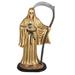 The Holiday Aisle® Santa Muerte Holding Scythe Statue Resin in Yellow | 24 H x 11 W x 8 D in | Wayfair 492D2199FD4949E399BD0F426F900015