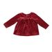 Pre-owned Tea Girls Maroon Long Sleeve Shirt size: 6-9 Months