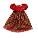 Pre-owned Sweet Heart Rose Girls Red | Gold | Plaid Special Occasion Dress size: 18 Months