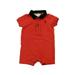 Pre-owned Ralph Lauren Boys Red | Navy Romper size: 6 Months