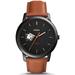 Men's Fossil Black Bethel Wildcats Minimalist Slim Light Brown Leather Watch