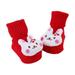 Toddler Boys Socks Small Paws Floor Cotton New Half Velvet Soft Skin Socks Red M