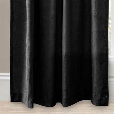 Conrad Semi Sheer Curtain Panel, 48 x 84, Black