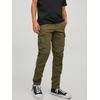 Cargohose JACK & JONES "STACE TUCKER", Herren, Gr. 29, Länge 32, grün (olive night), Web, Obermaterial: 97% Baumwolle, 3% Elasthan, unifarben, modisch, normal normal, Hosen