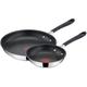 Tefal Jamie Oliver Quick & Easy Stainless Steel E303S244 2-Piece Induction Frying Pan Set, Silver, 20 & 28 cm