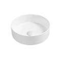 7844 Ceramic Vert Round Countertop Basin in Matte White