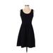 HD in Paris Casual Dress - A-Line Scoop Neck Sleeveless: Black Print Dresses - Women's Size X-Small