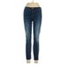 J.Crew Jeans - Mid/Reg Rise Skinny Leg Denim: Blue Bottoms - Women's Size 28 - Dark Wash