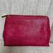 Coach Bags | Coach Red Pink Leather Zippered Pouch | Color: Pink/Red | Size: Os