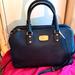 Michael Kors Bags | Michael Kors Dome Black Leather Crossbody/ Satchel Bag Great Condition | Color: Black | Size: 13"W 9 X 4