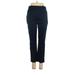Gap Dress Pants - Mid/Reg Rise Straight Leg Boyfriend: Blue Bottoms - Women's Size 4