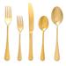 Wrought Studio™ Dikla 20 Piece Stainless Steel Flatware Set - Service for 4 Stainless Steel in Yellow | Wayfair 83F6D67039374440895D5FEFA415041B