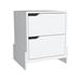 Latitude Run® Haines Nightstand w/ 2-Drawers, End Table w/ Sturdy Base Wood in White | 19.99 H x 17.01 W x 14.57 D in | Wayfair