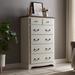 Red Barrel Studio® Krijna 32" W 6 Drawers Dresser Chests, Wood Rustic Tall Chest of Drawers Wood in White | 48 H x 32 W x 16 D in | Wayfair