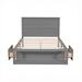 Red Barrel Studio® Wooden Platform Bed w/ Drawer Full Size Wood in Gray | 46.5 H x 57.5 W x 77.8 D in | Wayfair F7142E0AC2AC4A1EA60A8DD628BD3010