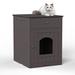 Tucker Murphy Pet™ en Pet House Cat Litter Box Enclosure w/ Drawer, Side Table, Indoor Pet Crate, Cat Home Nightstand in Gray | Wayfair