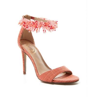 Boston Proper - Pink - Beaded Ankle Strap Heel - 8.0