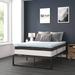 Platform Bed Frame; Pocket Spring Mattress & Memory Foam Topper