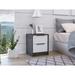 Modern Nightstand with Two Drawers and Metal Handles, Suitable for Bedroom