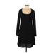 Old Navy Casual Dress - A-Line Scoop Neck Long sleeves: Black Solid Dresses - Women's Size Medium