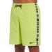 Nike Swim | Nike Men's Logo Tape 9” Volley / Swim Shorts Nwt. Size Medium | Color: Black/Yellow | Size: M