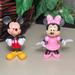 Disney Toys | Mickey Mouse And Minnie Mouse Pvc Figures 2.25” | Color: Pink/Red | Size: 2.25”