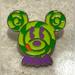 Disney Accessories | Disney 2009 Mickey Mouse Pin - Green Swirl Candy With Bat Bow Tie | Color: Green/Purple | Size: Os
