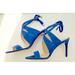 Nine West Shoes | Nine West - Royal Blue Suede Strappy Stilettos-Size 7m | Color: Blue | Size: 7