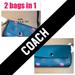 Coach Bags | Coach Reversible Flap Wildflower Blue Crossbody Bag | Color: Blue/Pink | Size: Approx 8.5"Wx5.5"Lx5.5"Dx20" Shoulder Drop